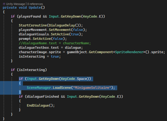 First part of the simple dialogue script
