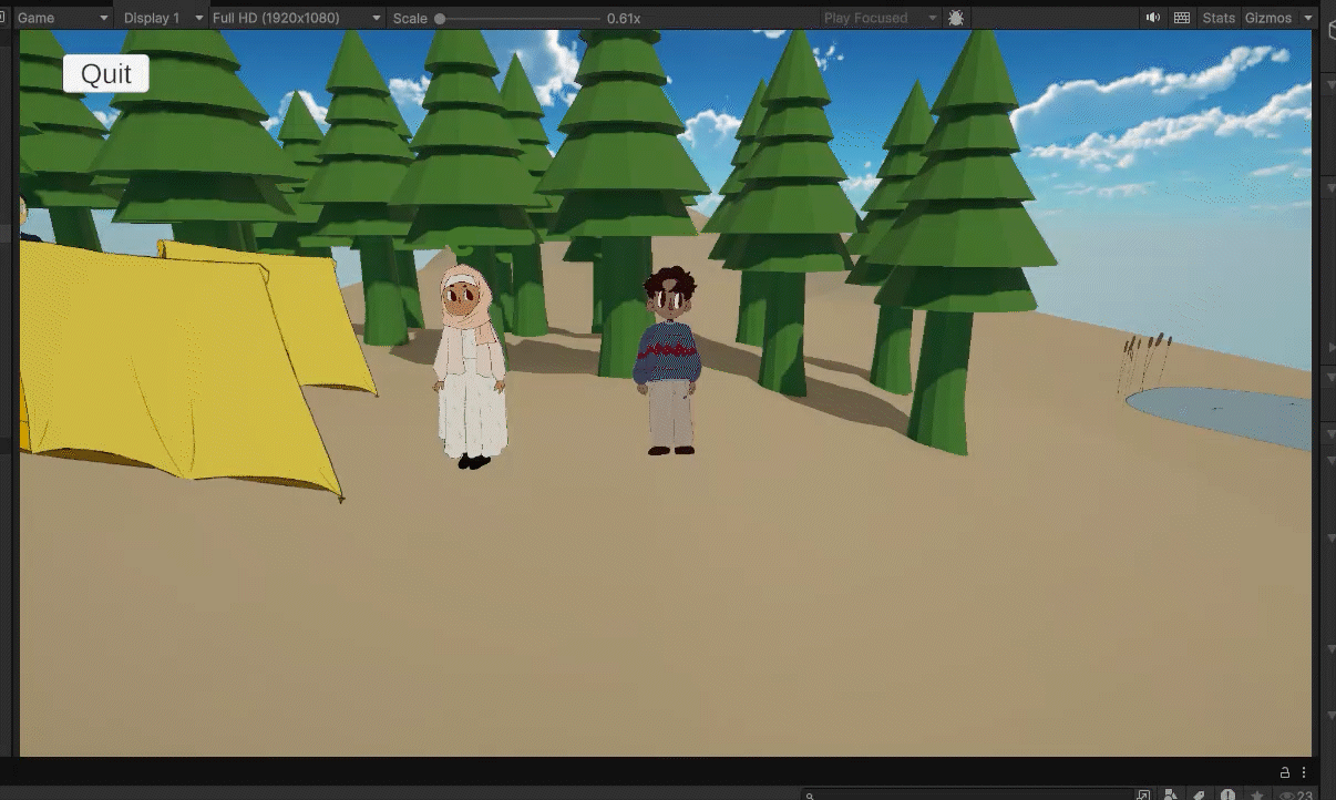 Ernest interacting with other students in the prototype