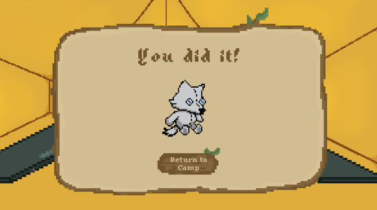 Unpacking Minigame Win Screen