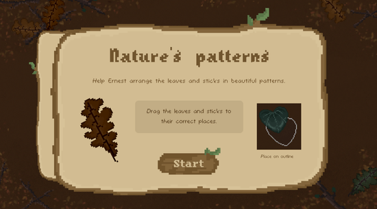 Leaf Minigame Instruction Screen