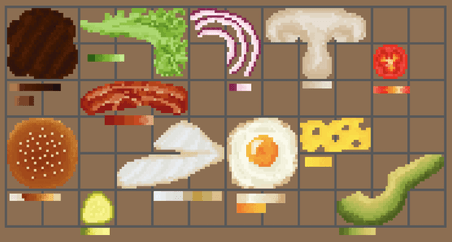 Food items drawn in Procreate (Fig. 20)