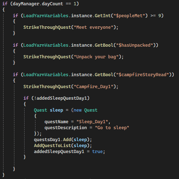 QuestsList Update function (Fig. 41)