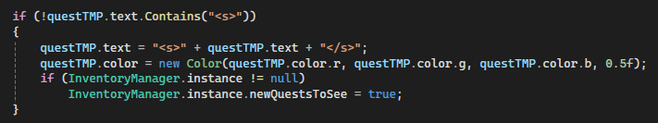 StrikeThroughQuest function (Fig. 42)