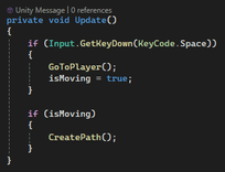 Week Three development screenshot